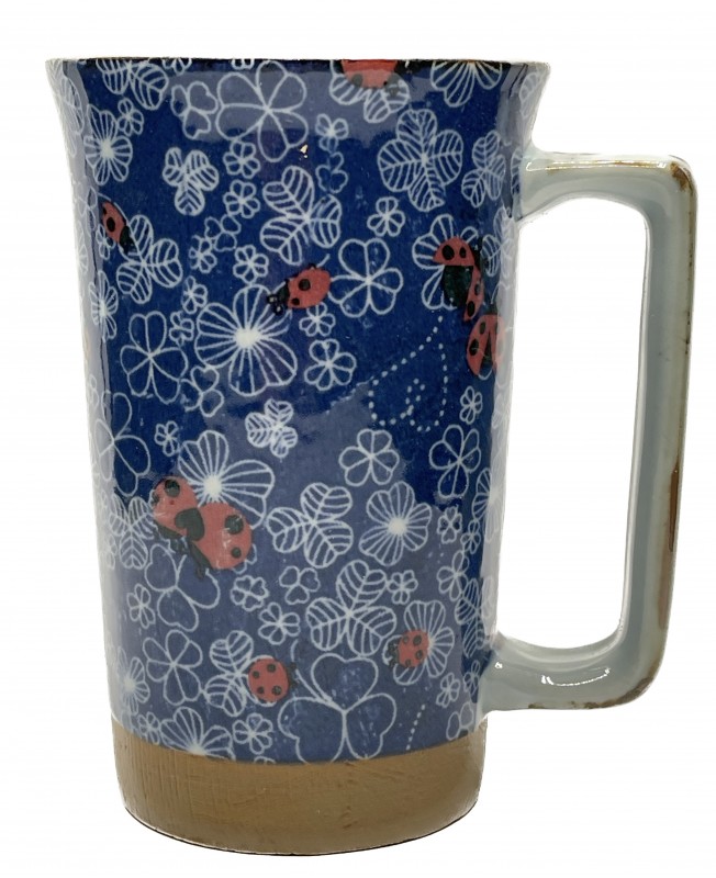 Mug à thé Japonais à motifs Ladybug Bleue capacité 40cl