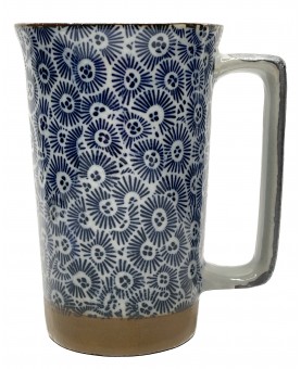 Mug à thé Japonais à motifs Oursin Bleu capacité 40cl