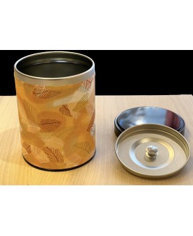 Boîte à thé en papier Japonais - Akané double couvercle en métal