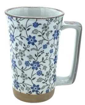 Mug à thé Amaryllis bleu-gris capacité 40cl