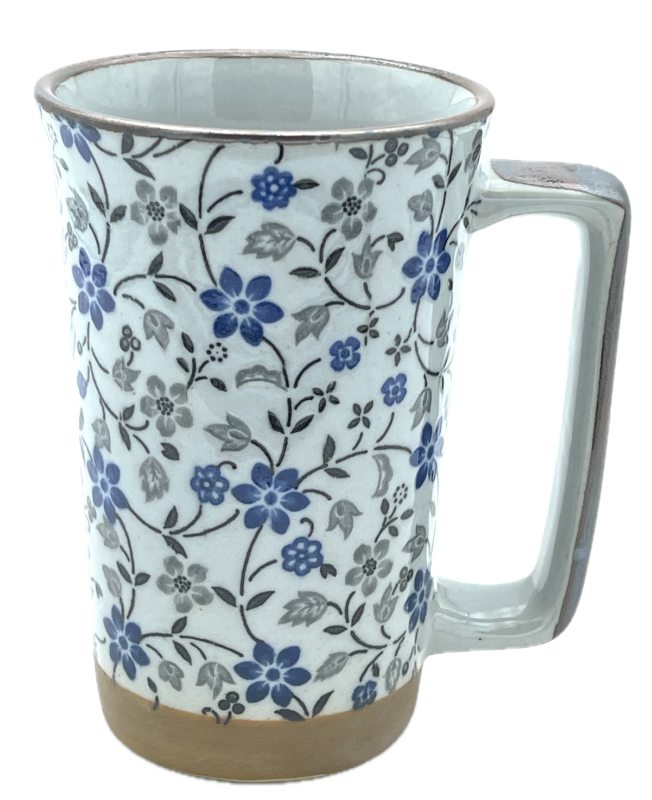 Mug à thé Amaryllis bleu-gris capacité 40cl