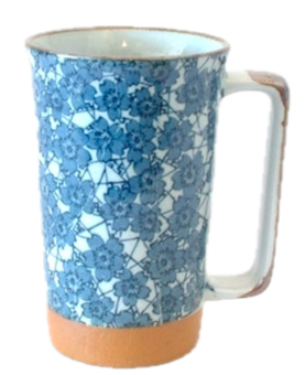 Mug à thé Grosses Fleurs bleues capacité 40cl