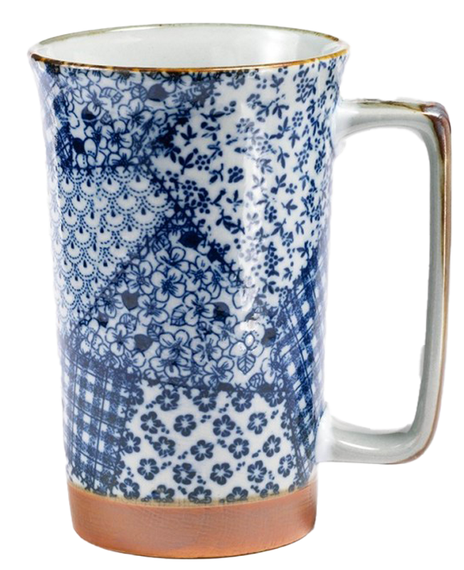 Mug à thé à motifs patchwork capacité 40cl