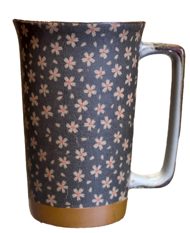 Mug à thé à motifs fleurs de cerisier capacité 40cl