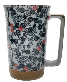 Mug à thé Japonais à motifs Feuille Noire capacité 40cl