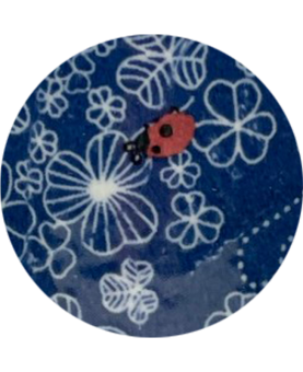 Mug à thé Japonais à motifs Ladybug Bleue capacité 40cl