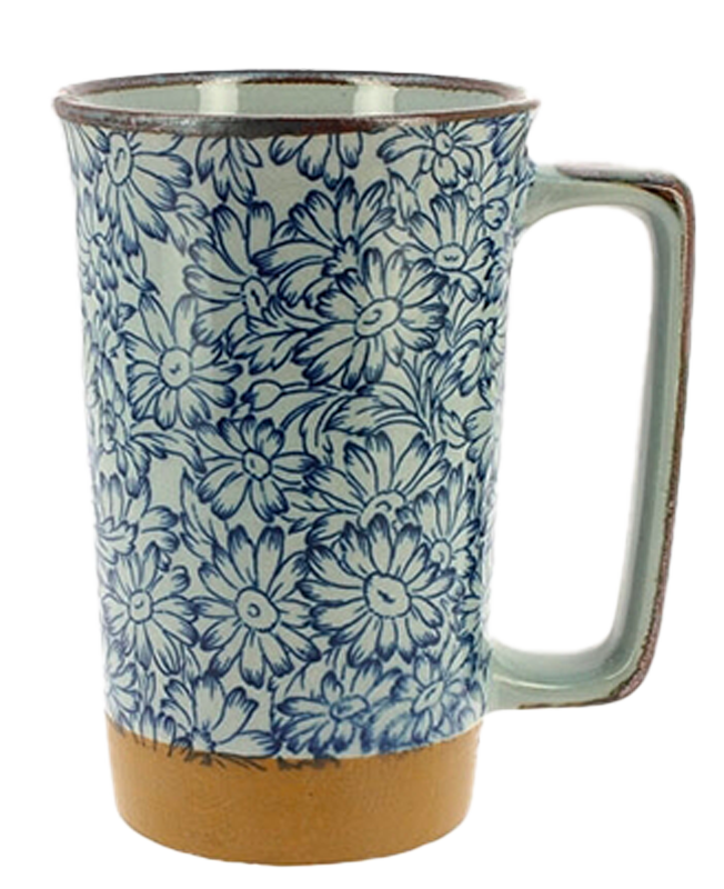 Mug à thé Grandes Marguerites Bleues capacité 40cl
