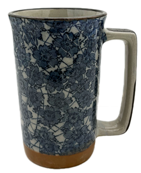 Mug à thé Grosses Fleurs Bleues capacité 40cl