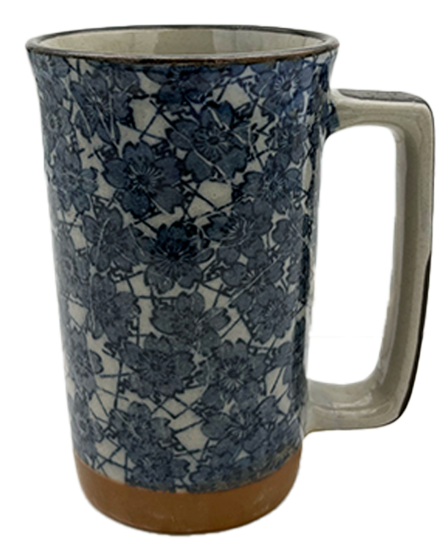 Mug à thé Grosses Fleurs Bleues capacité 40cl