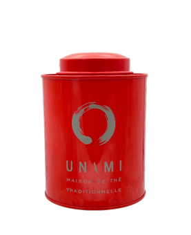 Boite à thé métal Rouge Orangé Unami
