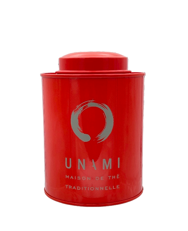 Boite à thé métal Rouge Orangé Unami