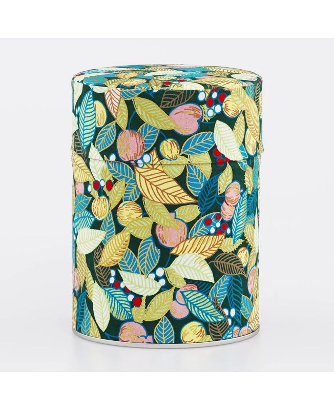 Boîte à thé en papier Japonais- Tajimi - double couvercle en métal