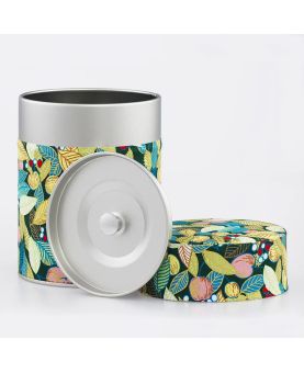 Boîte à thé en papier Japonais- Tajimi - double couvercle en métal