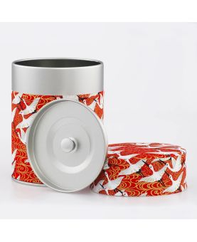 Boîte à thé en papier Japonais- Minabe- double couvercle en métal