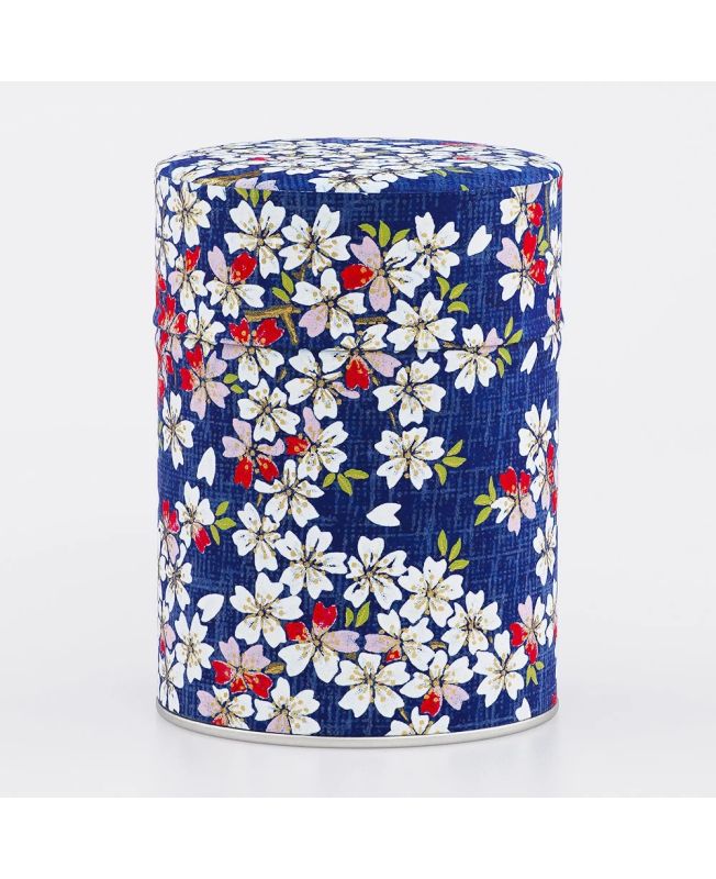 Boîte à thé en papier Japonais- Kawazu - double couvercle en métal