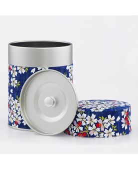 Boîte à thé en papier Japonais- Kawazu - double couvercle en métal