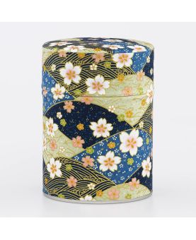 Boîte à thé en papier Japonais - Akabira - double couvercle en métal
