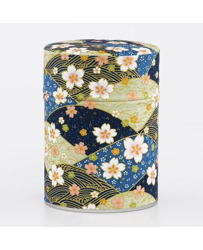 Boîte à thé en papier Japonais - Akabira - double couvercle en métal