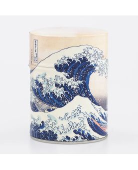 Boîte à thé Classique Hokusai double couvercle en métal
