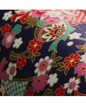 Boîte à thé en papier Japonais - Uchiko - double couvercle en métal