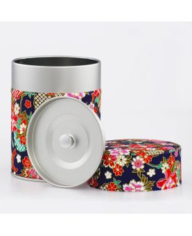 Boîte à thé en papier Japonais - Uchiko - double couvercle en métal