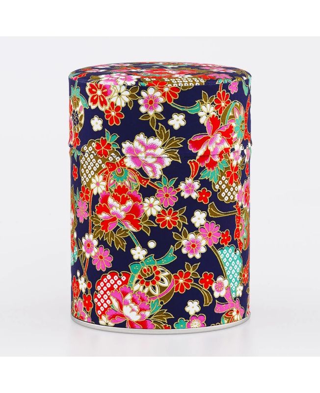Boîte à thé en papier Japonais - Uchiko - double couvercle en métal