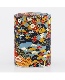 Boîte à thé en papier Japonais - Sanuki - double couvercle en métal