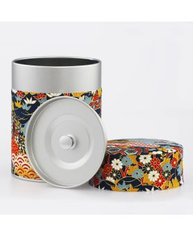 Boîte à thé en papier Japonais - Sanuki - double couvercle en métal