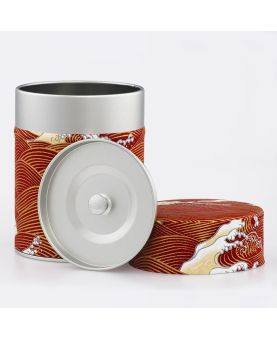 Boîte à thé en papier Japonais - Gobo - double couvercle en métal