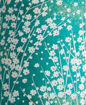 Boîte à thé en papier Japonais- Togame - double couvercle en métal