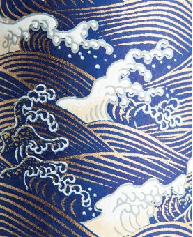 Boîte à thé en papier Japonais - Kurotaki - double couvercle en métal