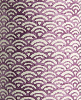 Boîte à thé en papier Japonais- Flots aux crépuscule - double couvercle en métal
