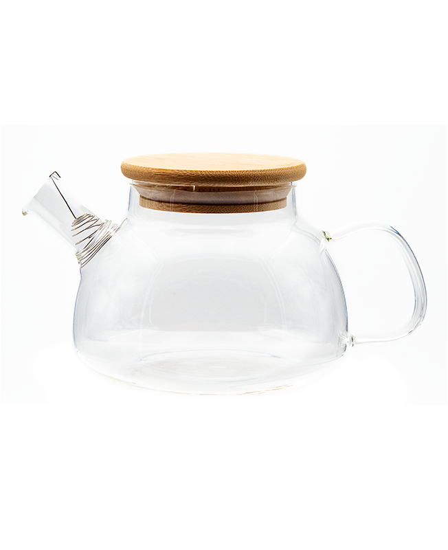 Théière en verre couvercle bambou 680ml