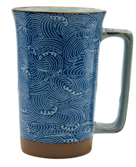 Mug à thé Japonais vagues bleues 40cl