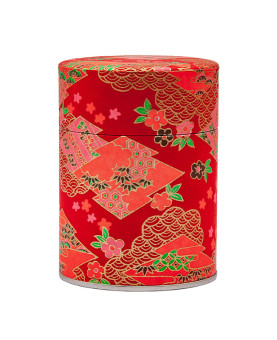 Boîte à thé en papier Japonais - Konno - double couvercle en métal